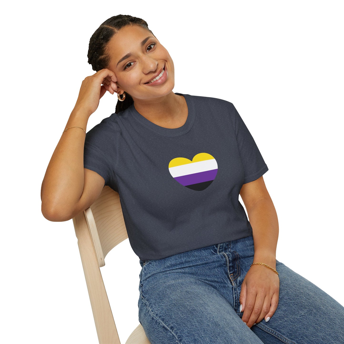 Non-binary heart tee