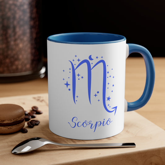 Scorpio glyph & stars coffee mug